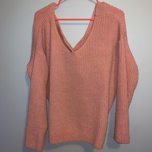 Pink Sweater with Tied Back